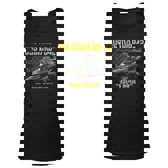 Uss Idaho Bb-42 Battleship & Ww2 American Warship Veteran Unisex Tank Top - Seseable