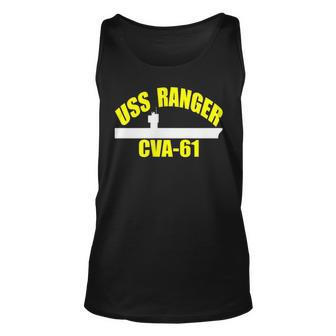 Uss Ranger Cva-61 Aircraft Carrier Fathers Day Veterans Idea Unisex Tank Top - Seseable