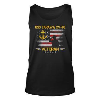 Uss Tarawa Cv-40 Aircraft Carrier Veteran Flag Veterans Day Unisex Tank Top - Seseable