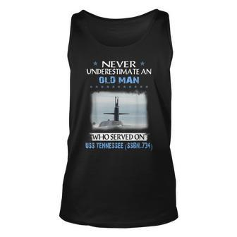 Uss Tennessee Ssbn-734 Submarine Veterans Day Father Day Unisex Tank Top - Seseable