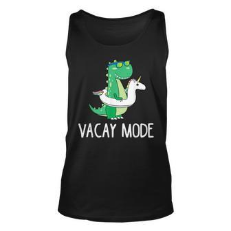 Vacay Mode Cute Dinosaur T Funny Family Vacation Gift Unisex Tank Top | Mazezy