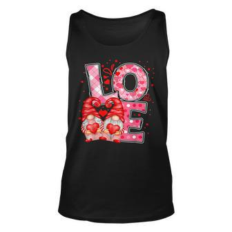 Valentine Gnomes Heart Valentines Day Gnome Love Him Her Unisex Tank Top - Seseable