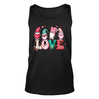 Valentine Gnomes Holding Hearts Valentines Day Gnome Love Unisex Tank Top - Seseable