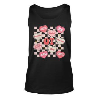 Valentines Day Heart Occupational Therapist Ot Therapy Unisex Tank Top | Mazezy