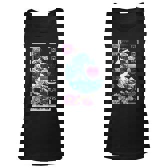 Vaporwave Synthwave 80S Japan Japanese Great Wave Tokyo 80S Tank Top | Mazezy