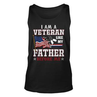 I Am A Veteran Like My Father Before Me Veteran Tank Top | Mazezy