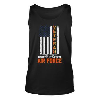 Veteran Of The United States Air Force Usaf Retro Us Flag Unisex Tank Top - Seseable