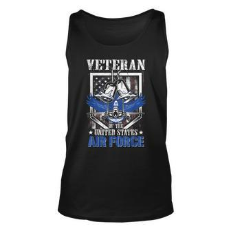 Veteran Of The United States Us Air Force American Flag Usaf Unisex Tank Top - Seseable