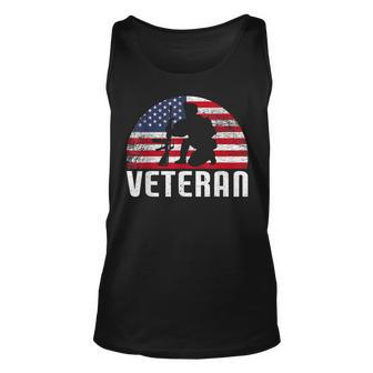 Veteran | Usa Flag Proud American Veteran Unisex Tank Top - Seseable