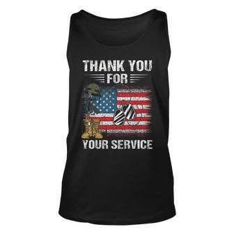 Veterans Day American Flag Veteran Thanks For Veterans Day Unisex Tank Top - Seseable