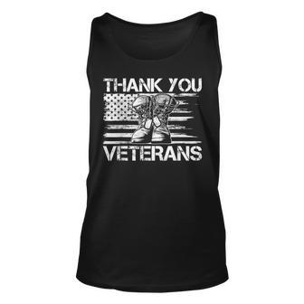 Veterans Day For Dad Grandpa Thank You Veterans Unisex Tank Top - Seseable