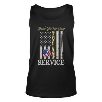 Veterans Day Thank You For Your Service Soldier Camouflage Unisex Tank Top - Seseable
