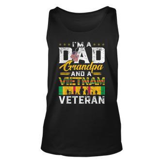 Vietnam Veteran Dad Grandpa Vietnam Veteran Mens Gift Unisex Tank Top - Seseable