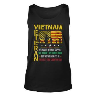 Vietnam Veteran We Fought Without Support We Weren’T V2 Unisex Tank Top - Seseable