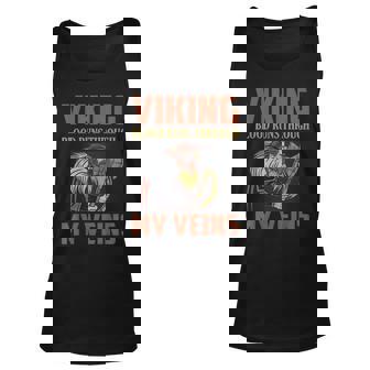 Viking Blood Runs Through My Veins Odin Norse Unisex Tank Top - Thegiftio