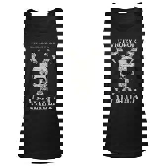 Viking Pagan Gift Norse Mythology Victory Or Valhalla Unisex Tank Top | Mazezy