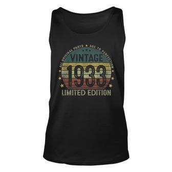 Vintage 1933 90 Years Old 90Th Birthday Gifts For Men V2 Unisex Tank Top | Mazezy