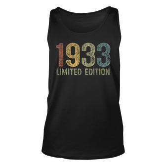 Vintage 1933 Limited Edition 90 Year Old 90Th Birthday Tank Top | Mazezy