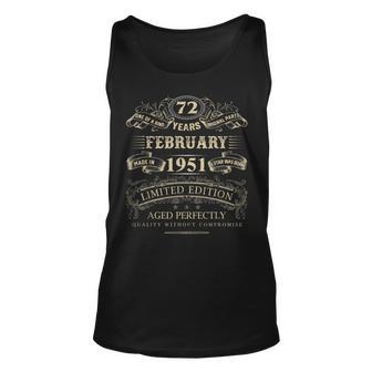 Vintage 1951 Geburtstagsoutfit, 72 Jahre Alt Unisex TankTop für Damen und Herren - Seseable