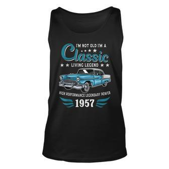 Vintage 1957 Birthday Classic Car For Legends Born In 1957 Unisex Tank Top | Mazezy