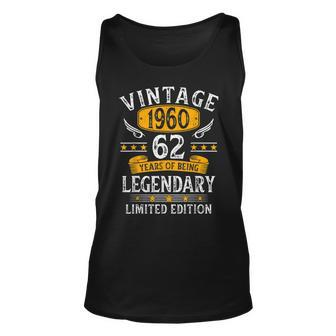 Vintage 1960 62 Year Of Being Legendary Limitierte Auflage Tank Top - Seseable