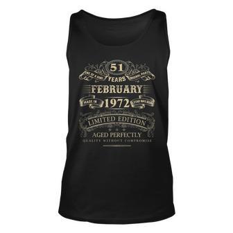 Vintage 1972 Unisex TankTop, 51. Geburtstag Retro Design für Damen & Herren - Seseable