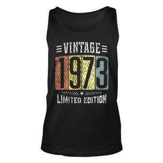 Vintage 1973 Birth Year Limited Edition 50 Years Old Gifts V2 Unisex Tank Top - Thegiftio UK