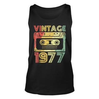 Vintage 1977 Birthday Cassette 70S Party Wear Gift Tee Unisex Tank Top | Mazezy