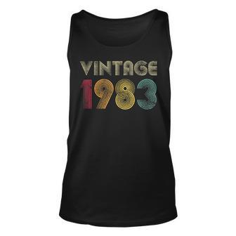 Vintage 1983 40Th Birthday Gift Retro 40 Years Old Unisex Tank Top - Seseable
