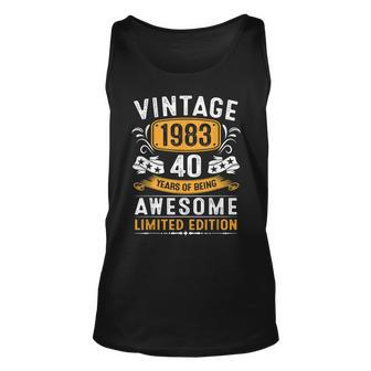 Vintage 1983 Limited Edition 40 Year Old Gifts 40Th Birthday Unisex Tank Top - Seseable