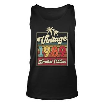 Vintage 1989 Wedding Anniversary Born In 1989 Birthday Party Unisex Tank Top - Seseable