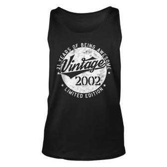 Vintage 2002 Limited Edition Adult 21 Year Old 21St Birthday Tank Top | Mazezy