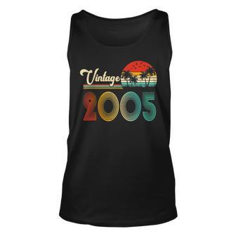 Vintage 2005 Made In 2005 18Th Birthday Gift 18 Year Old V2 Unisex Tank Top - Thegiftio UK