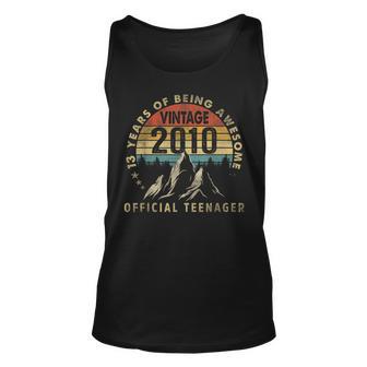 Vintage 2010 Official Nager 13 Years Of Being Awesome Unisex Tank Top | Seseable FR