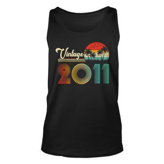 Vintage 2011 Made In 2011 12Th Birthday Gift 12 Year Old V2 Unisex Tank Top - Thegiftio UK