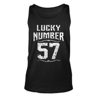 Vintage 57Th Birthday Lucky Number 57 Years Old Awesome Unisex Tank Top - Seseable