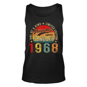 Vintage Awesome January 1968 Limited Edition 55Th Birthday Unisex Tank Top - Seseable