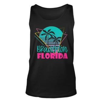 Vintage Beach Vacation Palm Tree Bradenton Florida Unisex Tank Top - Seseable