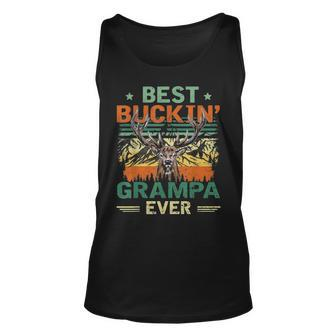 Vintage Best Buckin Grampa Ever Deer Hunters Father Day Gift Unisex Tank Top - Seseable