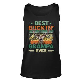 Vintage Best Buckin Grampa Ever Deer Hunters Father Day Tank Top | Mazezy