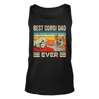 Vintage Best Corgi Dad Ever Dog Daddy Father Day Unisex Tank Top - Seseable