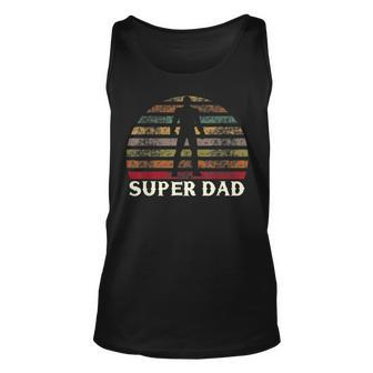 Vintage Best Dad Ever Superhero Fun Fathers Day Gift Unisex Tank Top | Mazezy