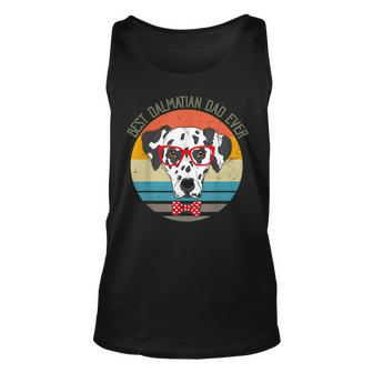 Vintage Best Dalmatian Dad Ever Dog Dad Gift For Mens Unisex Tank Top | Mazezy