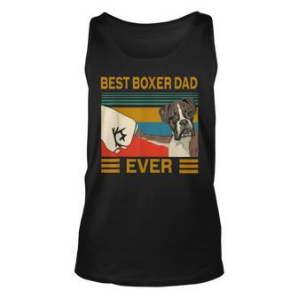 Vintage Best Dog Boxer Dad Ever Bump Fit Gift Unisex Tank Top - Seseable