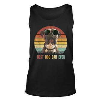 Vintage Best Dog Dad Ever Boxer Dog Fathers Day Tank Top | Mazezy