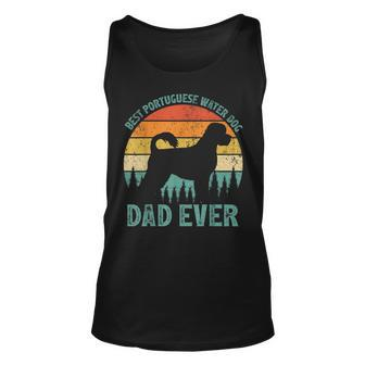 Vintage Best Portuguese Water Dog Dad Ever Fathers Day Tank Top | Mazezy