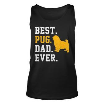 Vintage Best Pug Dad Ever Fathers Day Dog Gifts Unisex Tank Top - Seseable