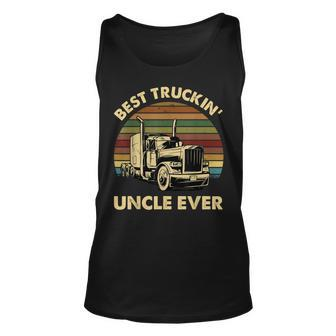 Vintage Best Truckin Uncle Ever Retro Fathers Day Gift Unisex Tank Top - Seseable