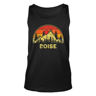 Vintage Boise Idaho Id Mountains Outdoor Hiking Souvenir Unisex Tank Top - Seseable