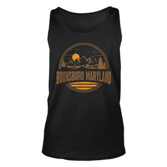 Vintage Boonsboro Maryland Mountain Hiking Souvenir Print Unisex Tank Top - Seseable